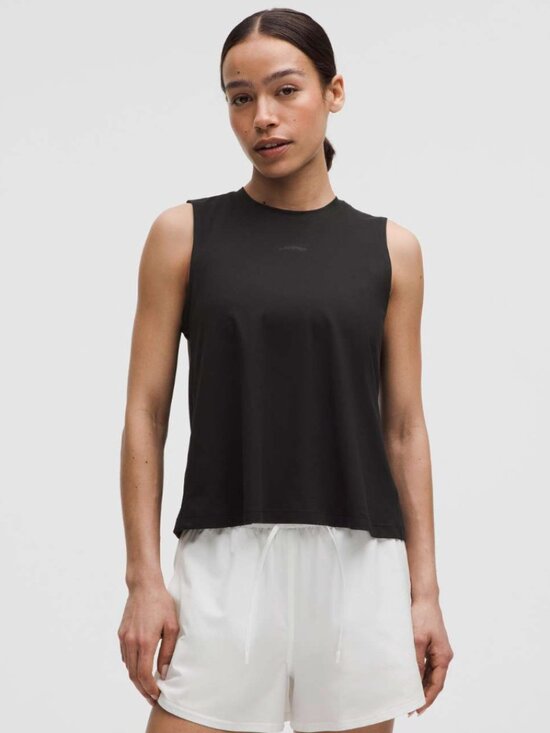 lululemon athletica Tops - Lululemon NWT Pace Crush Cross-Back Graphic Tank Top Black M